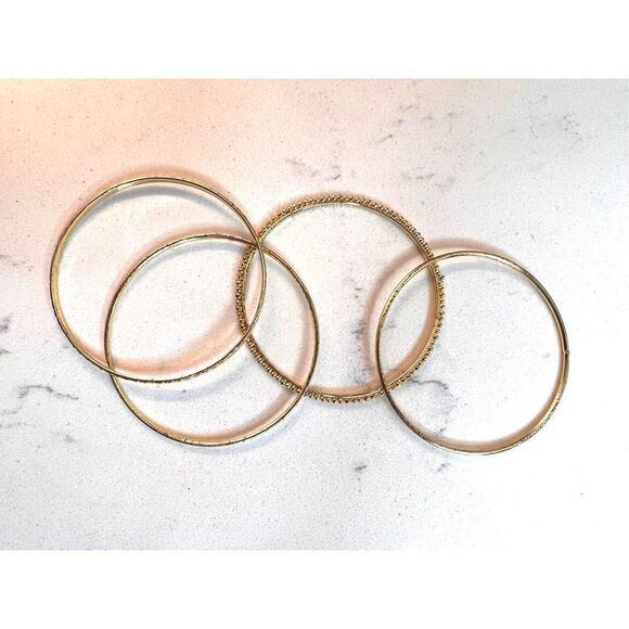 Pearl‎ Necklace, Gold Bracelets, Gold Hoop Earrings Costume Jewelry Buy 3/$18 - Picture 5 of 7